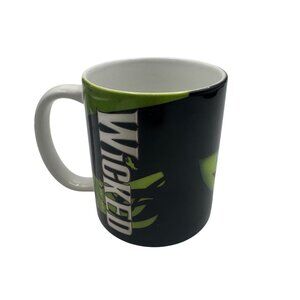 Wicked Broadway Musical Ceramic Mug 11 Oz Black & White With Green & Red Design